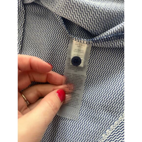 EP New York Women' Pebble Beach Geometric Jacquard Polo Inky Multi Size XL NWT - Picture 5 of 7